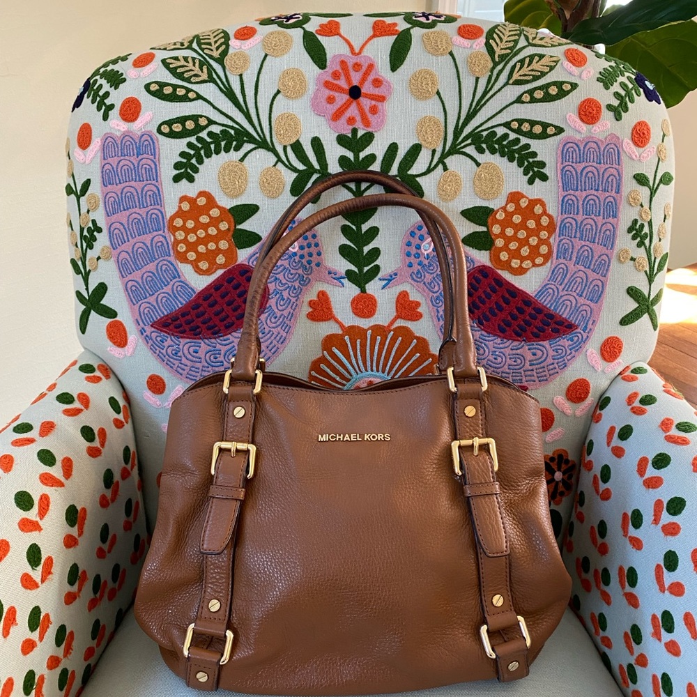 Michael Kors Cognac Pebble Leather Purse